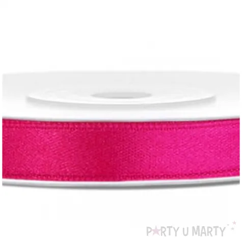 tasiemka satynowa classic rozowa ciemna partydeco 6 mm 25 m