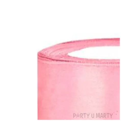tasiemka satynowa classic rozowa jasna partydeco 38 mm 25 m
