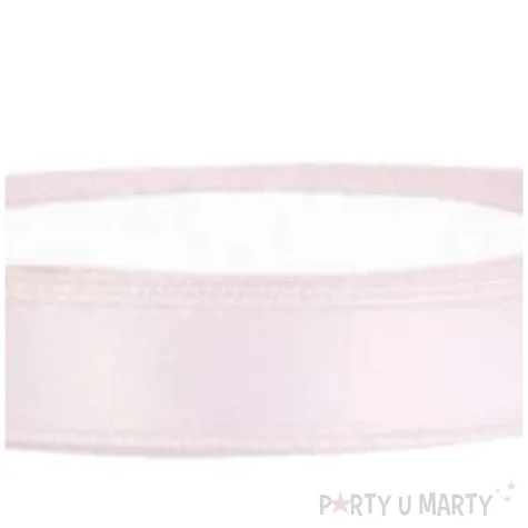 tasiemka satynowa classic rozowa pudrowa jasna partydeco 6mm 25 m