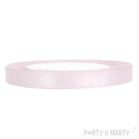 tasiemka satynowa classic rozowa pudrowa jasna partydeco 6mm 25 m