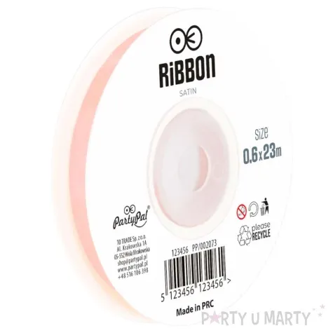 tasiemka satynowa classic rozowe zloto partypal 6 mm 23 m