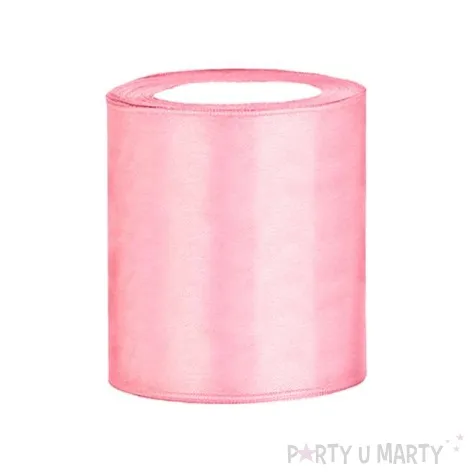 tasiemka satynowa classic rozowy jasny partydeco 100 mm 25 m