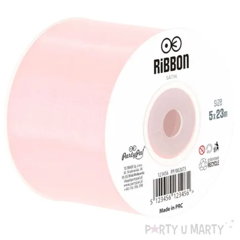 tasiemka satynowa classic rozowy jasny partypal 50 mm 23 m