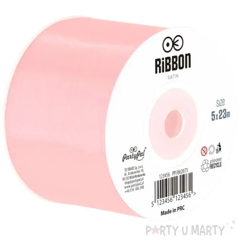 tasiemka satynowa classic rozowy jasny partypal 50 mm 23 m