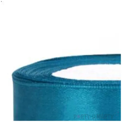 tasiemka satynowa classic turkusowa partydeco 25 mm 25 m