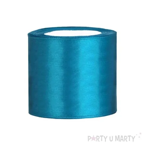 tasiemka satynowa classic turkusowa partydeco 75 mm 25 m