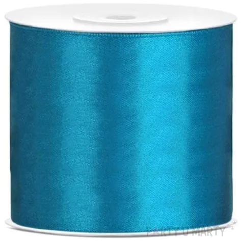 tasiemka satynowa classic turkusowa partydeco 75 mm 25 m