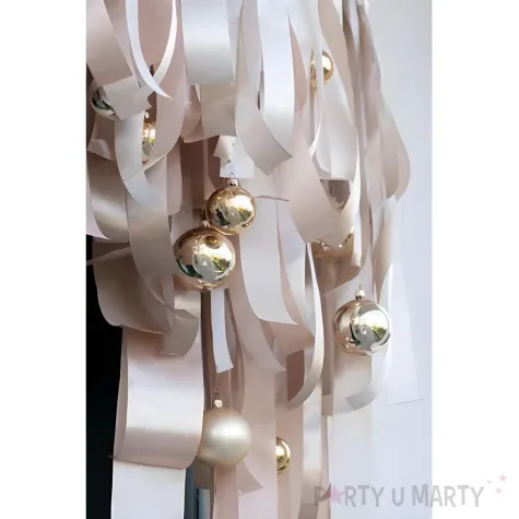 tasiemka satynowa classic wstazka dekoracja na wesele komunie urodziny zlamana biel 2 5 cm 25 m