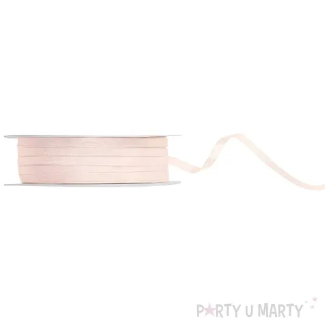 tasiemka satynowa classic wstazka dekoracja na wesele komunie urodziny zlamana biel 3 mm 50 m