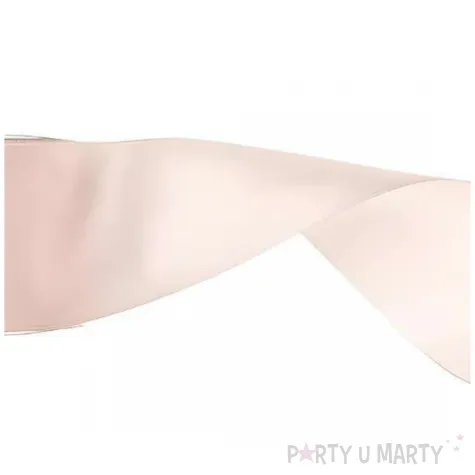 tasiemka satynowa classic wstazka dekoracja na wesele komunie urodziny zlamana biel 5 cm 25 m