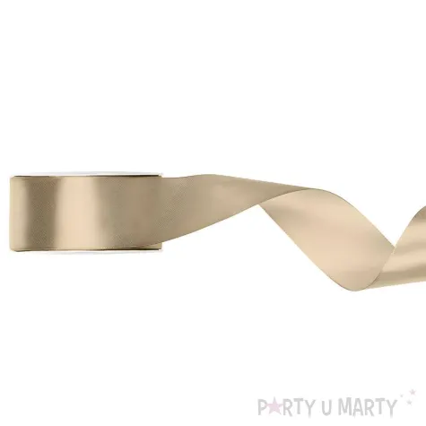 tasiemka satynowa classic wstazka dekoracja na wesele komunie urodziny zloty 3 8 cm 25 m