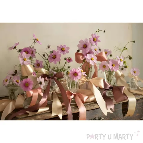 tasiemka satynowa classic wstazka dekoracja na wesele komunie urodziny zloty 5 cm 25 m