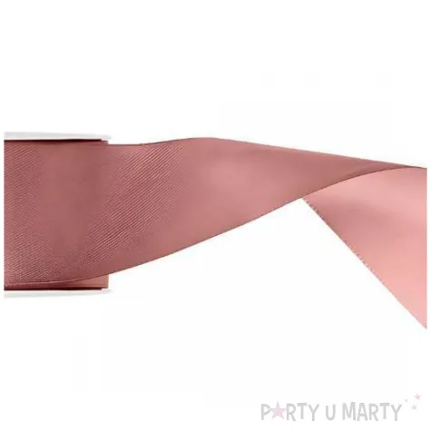 tasiemka satynowa classic wstazka dekoracja na wesele urodziny brudny roz 3 8 cm 25 m