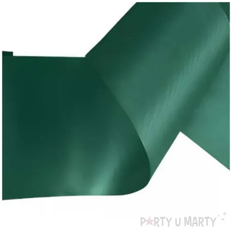 tasiemka satynowa classic wstazka dekoracja na wesele urodziny butelkowy zielony 10 cm 25 m