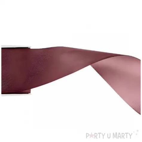 tasiemka satynowa classic wstazka dekoracja na wesele urodziny ciermny brudny roz 2 5 cm 25 m