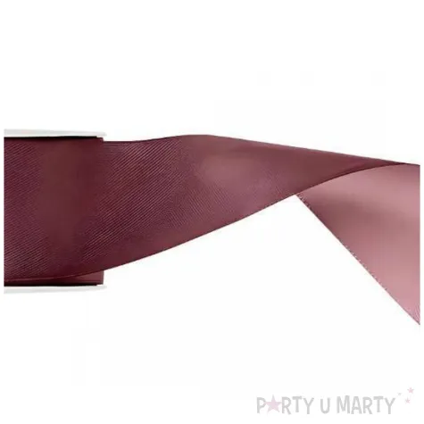 tasiemka satynowa classic wstazka dekoracja na wesele urodziny ciermny brudny roz 3 8 cm 25 m