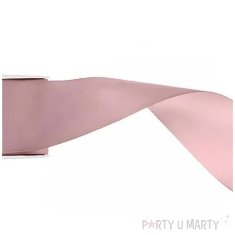 tasiemka satynowa classic wstazka dekoracja na wesele urodziny jasny brudny roz 2 5 cm 25 m