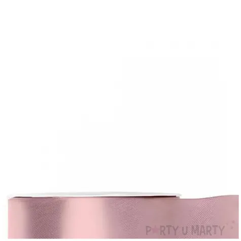 tasiemka satynowa classic wstazka dekoracja na wesele urodziny jasny brudny roz 3 8 cm 25 m