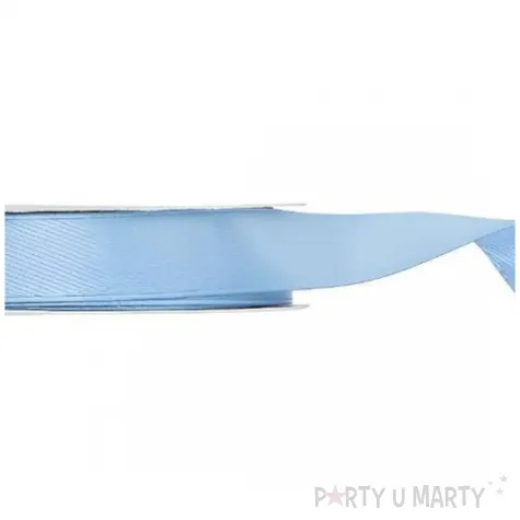 tasiemka satynowa classic wstazka dekoracja na wesele urodziny niebieski 1 2 cm 25 m