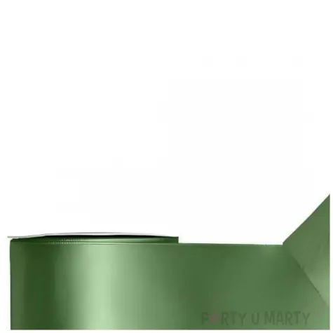 tasiemka satynowa classic wstazka dekoracja na wesele urodziny szalwiowy zielony 10 cm 25 m