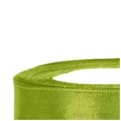 tasiemka satynowa classic zielone jabluszko partydeco 12 mm 25 m