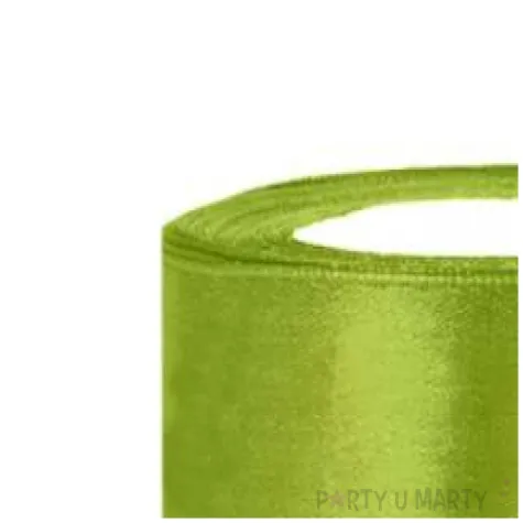 tasiemka satynowa classic zielone jabluszko partydeco 38 mm 25 m