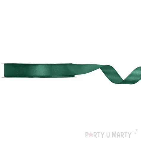 tasiemka satynowa classic zielony butelkowy partydeco 12 mm 25 m
