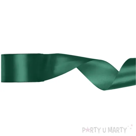 tasiemka satynowa classic zielony butelkowy partydeco 50 mm 25 m