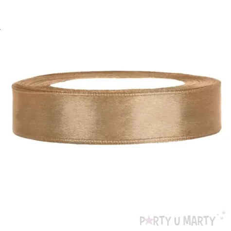 tasiemka satynowa classic zlota jasna partydeco 12 mm 25 m