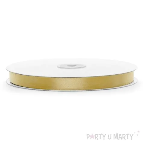 tasiemka satynowa classic zlota jasna partydeco 12mm 100m