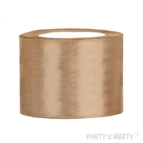 tasiemka satynowa classic zlota jasna partydeco 50 mm 25 m