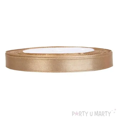 tasiemka satynowa classic zlota jasna partydeco 6 mm 25 m