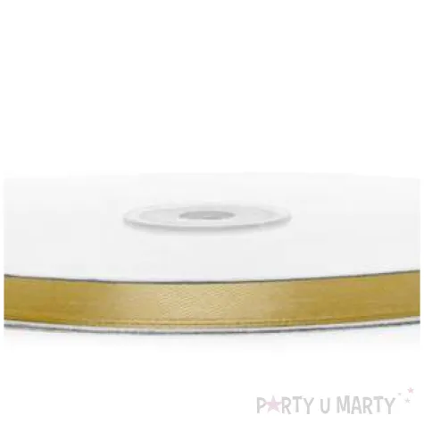 tasiemka satynowa classic zlota jasna partydeco 6mm 100m