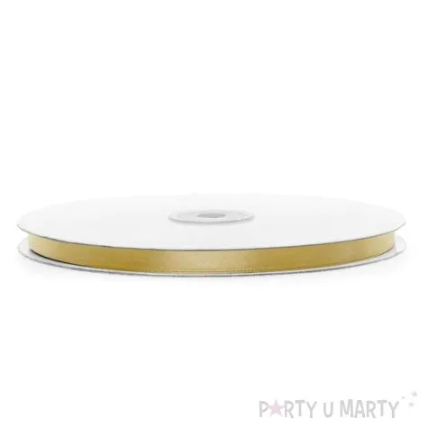 tasiemka satynowa classic zlota jasna partydeco 6mm 100m