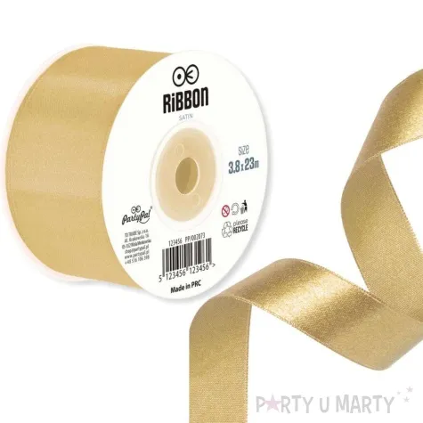 tasiemka satynowa classic zloty partypal 38 mm 23 m