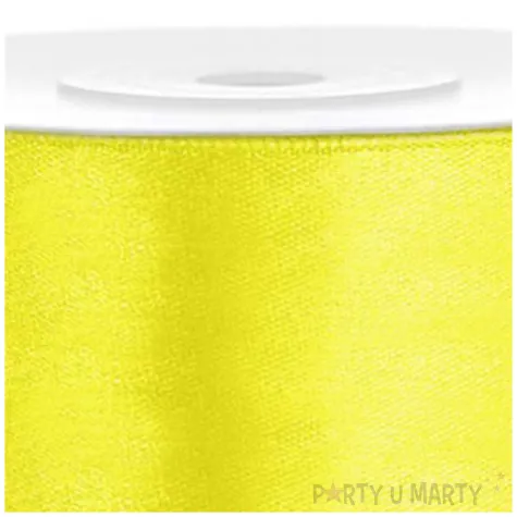 tasiemka satynowa classic zolty partydeco 25 mm 25 m