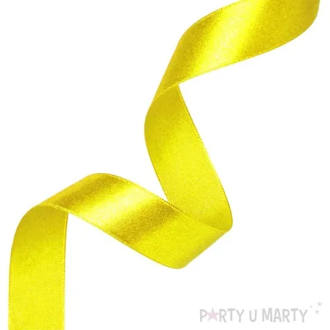 tasiemka satynowa classic zolty partypal 25 mm 23 m