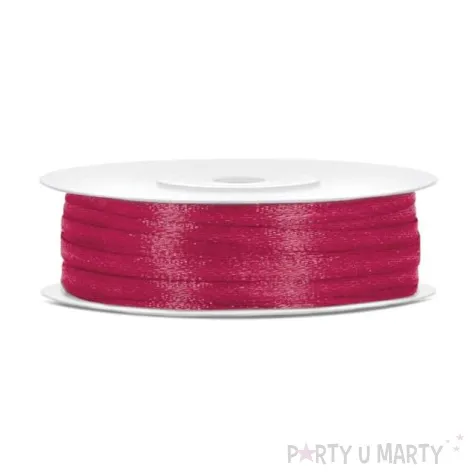 tasiemka satynowa czerwone wino 3 mm 50 m