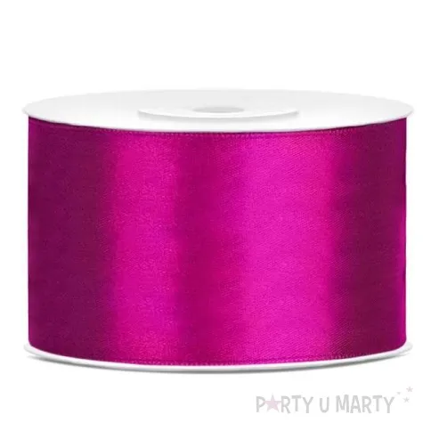 tasiemka satynowa dwustronna fuksja 38 mm 25 m