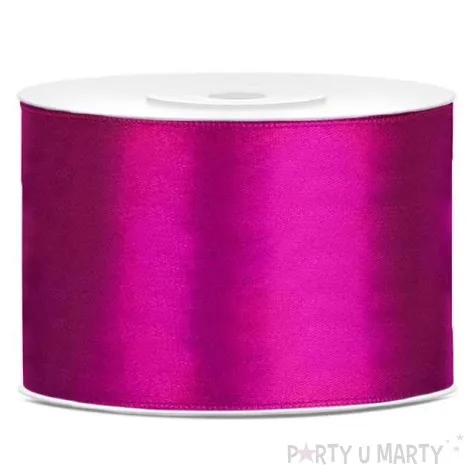tasiemka satynowa dwustronna fuksja 50 mm 25 m