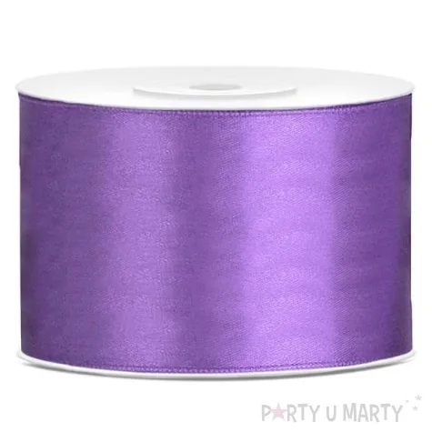 tasiemka satynowa dwustronna liliowa 50 mm 25 m