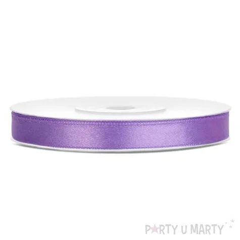 tasiemka satynowa dwustronna liliowa 6 mm 25 m