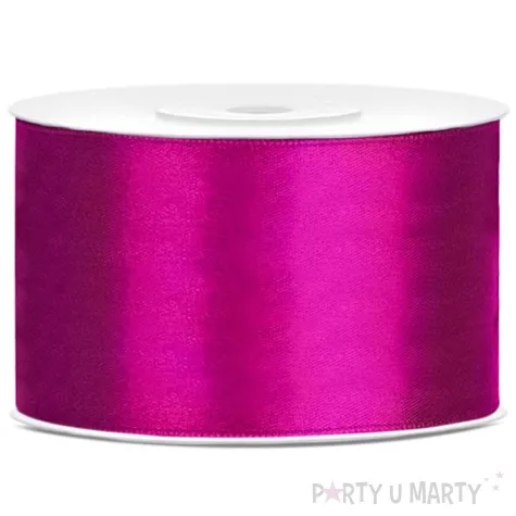 tasiemka satynowa fuksja 38 mm 25 m