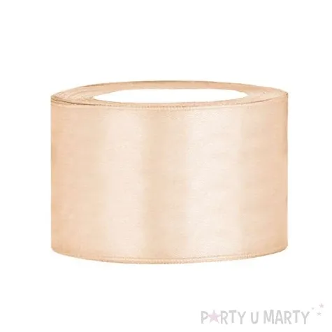 tasiemka satynowa kremowa 38 mm 25 m