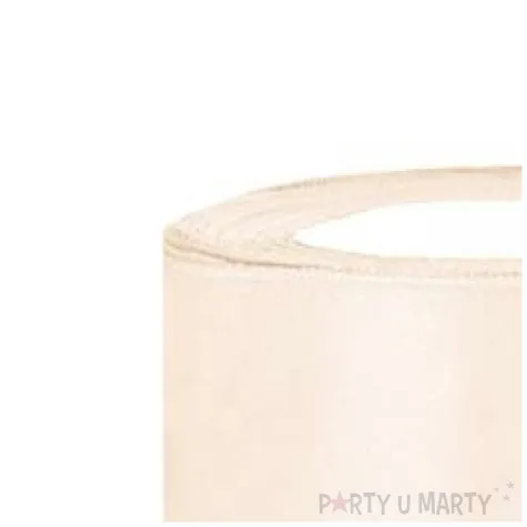 tasiemka satynowa kremowa jasna 38 mm 25 m