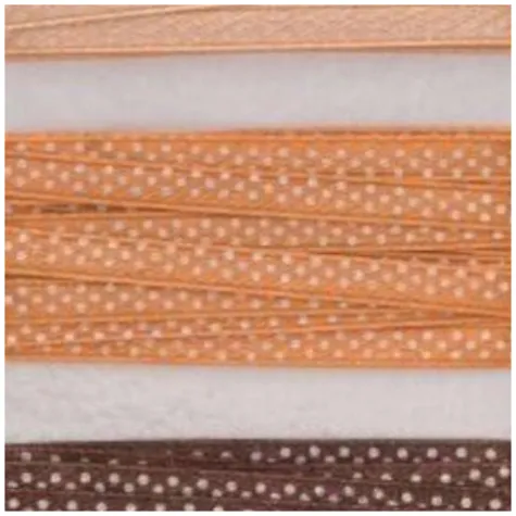 tasiemka satynowa kropki bezowo brazowa aliga 6 mm 3 m