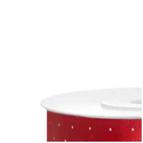 tasiemka satynowa kropki czerwona partydeco 25 mm 25 m