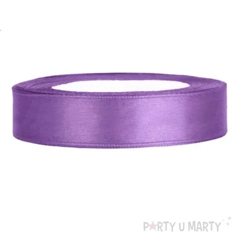 tasiemka satynowa lawendowa 12 mm 25 m