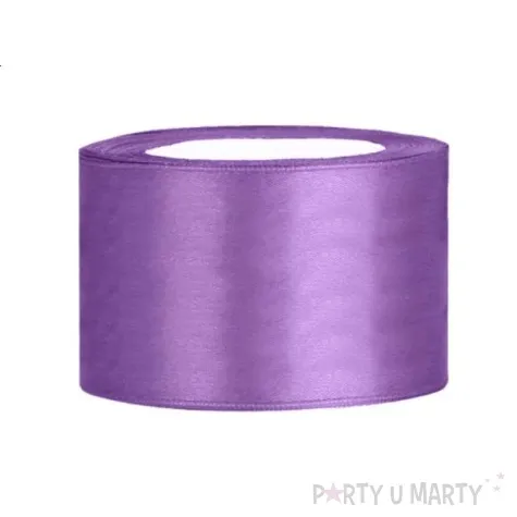 tasiemka satynowa lawendowa 38 mm 25 m
