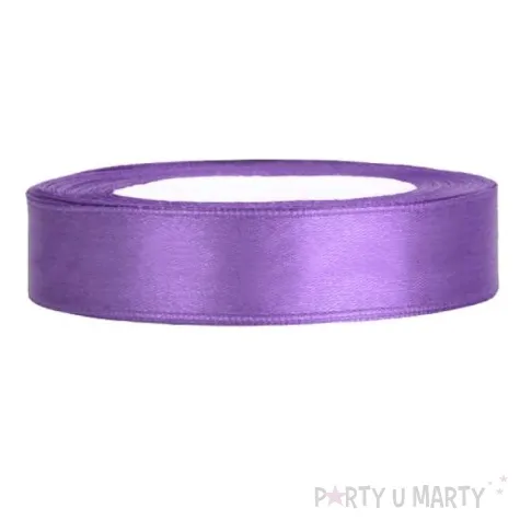 tasiemka satynowa liliowa 12 mm 25 m